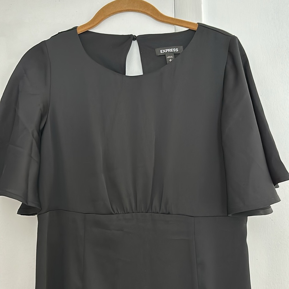 Black open back dress